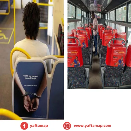 Bus Vinyl Branding - LONG BUS M9 - BACK SEAT